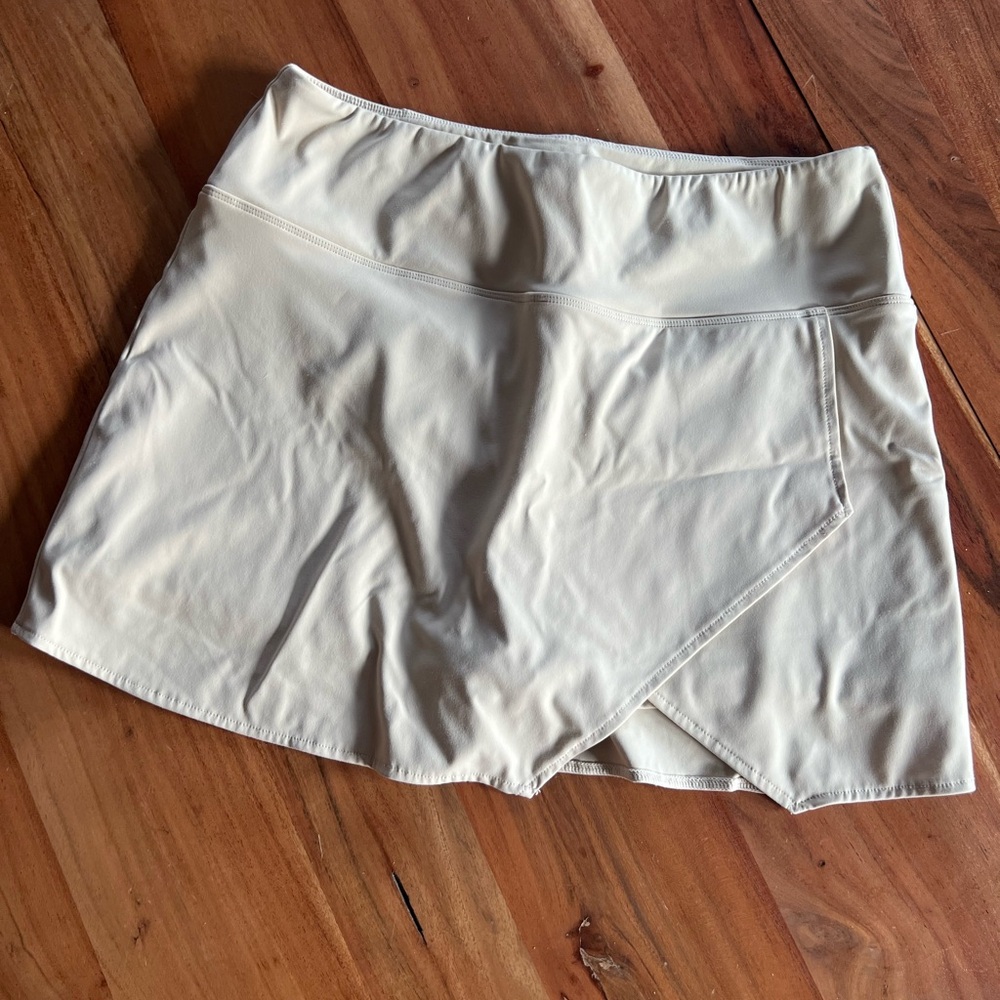 Women's Cream Athletic Skort